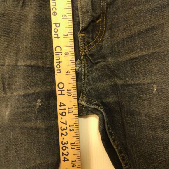 Levi's 510 skinny jeans mens 31x30 blue distressed denim stretch dark wash - Picture 7 of 11